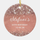 Glittery Soft Rose Gold Foil 65th Birthday Classic
