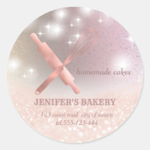 Glittery sparkle rolling pin & whisk chef bakery