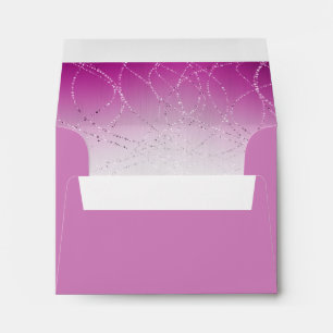 Glittery Star of David Pink Bat Mitzvah RSVP Envelope