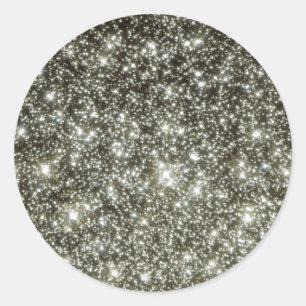 Glittery Stars Classic Round Sticker