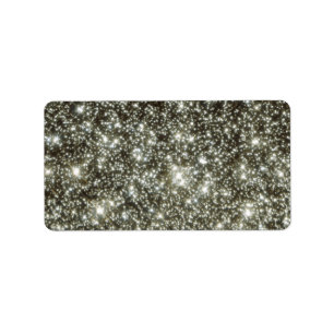 Glittery Stars Label