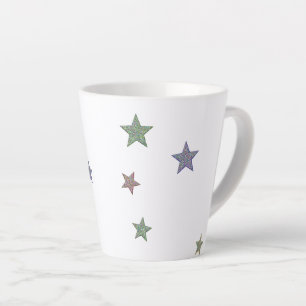 Glittery Stars Latte Mug