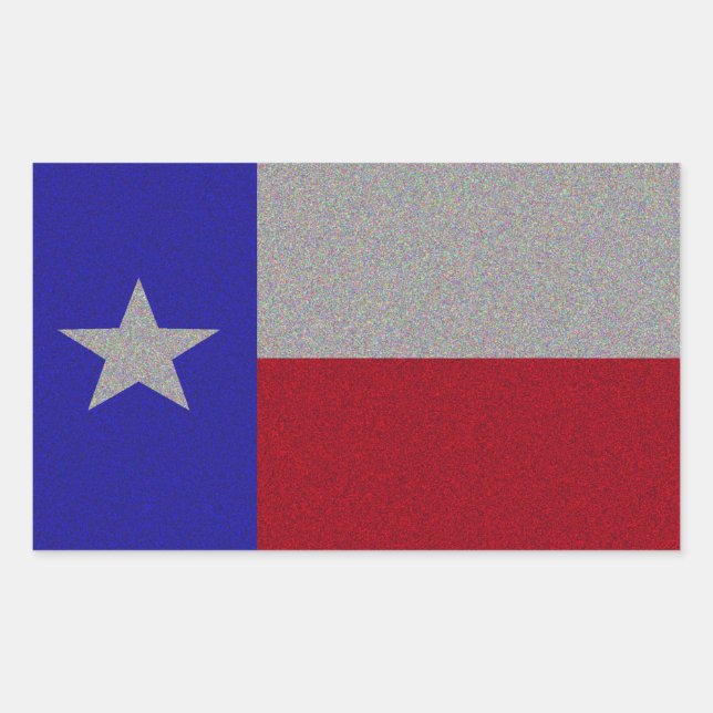 Glittery Texas Flag Sticker (Front)