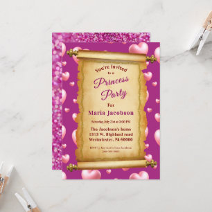 Glitz And Glam Royal Princess Invitation