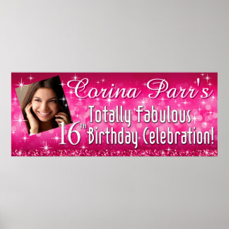 Glitz Bling Glitter Sparkle Banner 40.5 x 16.5 Poster
