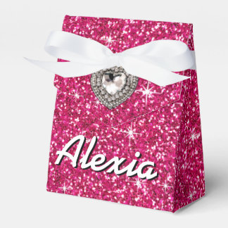 Glitz Bling Glitter Sparkle | fuchsia Favor Box