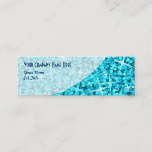 Glitz Blue Curve business card skinny