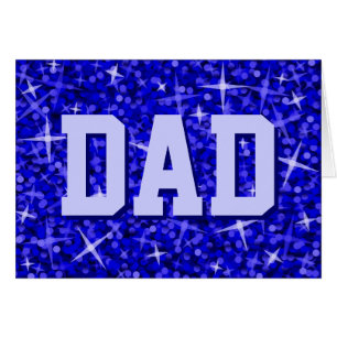 Glitz Dark Blue 'DAD' 'Happy Father's Day' card