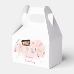 Glitz & Glam Pink Gold Spa Birthday Favor Box