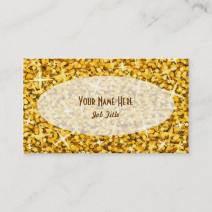Glitz "Gold" Oval business card template