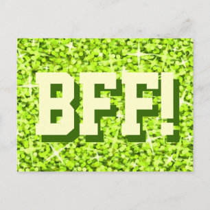 Glitz Lime 'BFF!' postcard