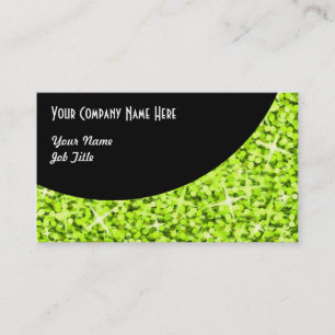 Glitz Lime Black Curve business card template