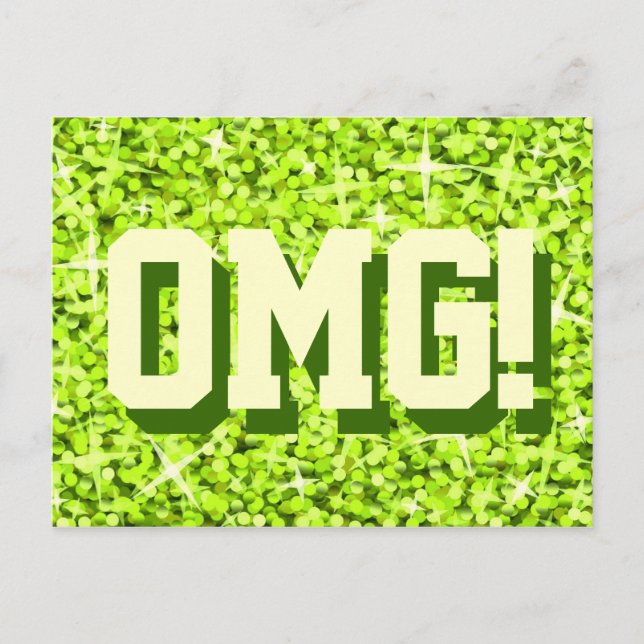 Glitz Lime 'OMG!' postcard (Front)