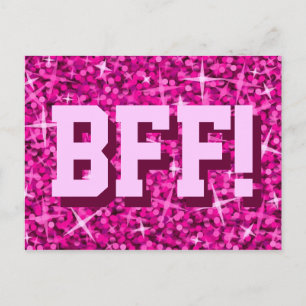 Glitz Pink 'BFF!' postcard