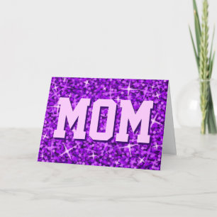 Glitz Purple 'MOM' 'Happy Mother's Day' card