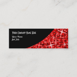Glitz Red Black Curve carte de visite maigre