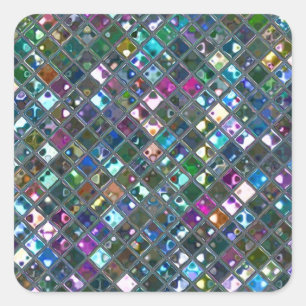 Glitz Tiles Multicoloured 2 print sticker square