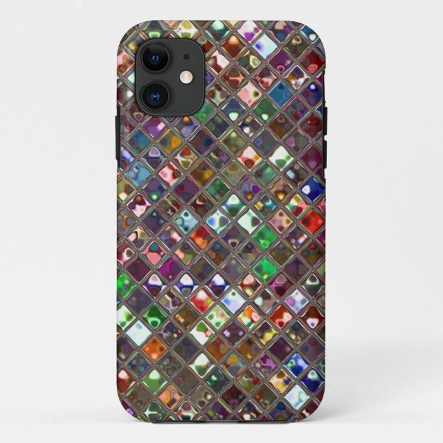Glitz Tiles Multicoloured print iPhone case (Back)
