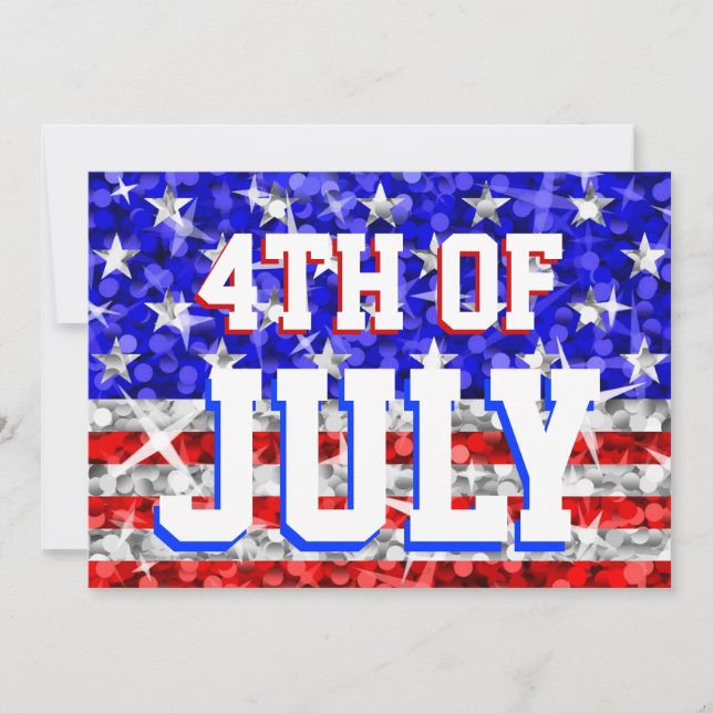 Glitz USA '4th of July' party invitation (Front)