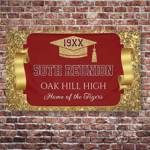 Glitzy 50th Class Reunion Banner