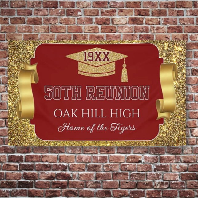 Glitzy 50th Class Reunion Banner (Creator Uploaded)