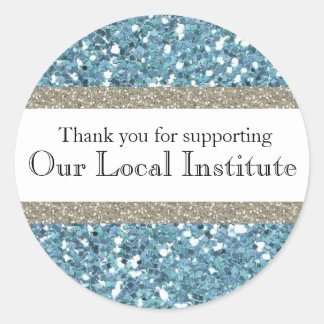 Glitzy Blue Glitter Personalized Seal