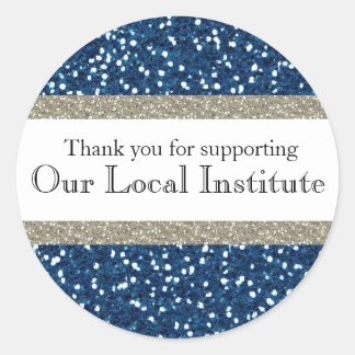 Glitzy Blue Silver Personalized Seal