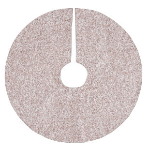Glitzy Blush Pink Glitter        Brushed Polyester Tree Skirt
