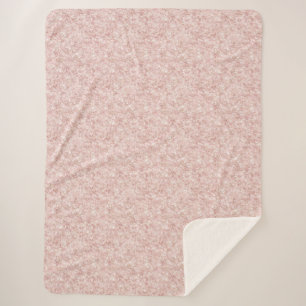 Glitzy Blush Pink Glitter Christmas Sherpa Blanket