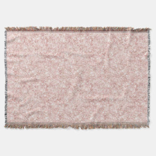 Glitzy Blush Pink Glitter Christmas Throw Blanket