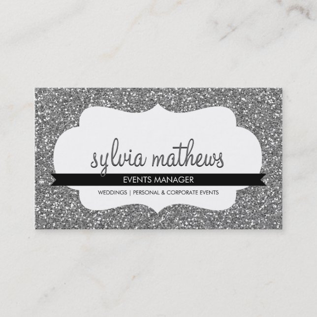 GLITZY CARTE DE VISITE brillant parties scintillan (Devant)