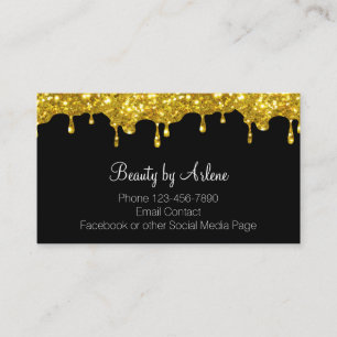 Glitzy Classy Beauty Business Cards Trendy Design