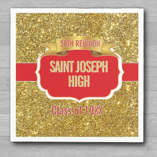 Glitzy, custom 50th Class Reunion  Napkin
