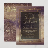 Glitzy Foil | Golden Bronze Copper Bubbly Brunch