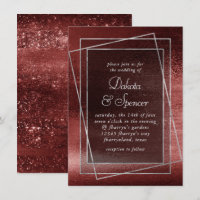Glitzy Foil | Henna Crimson Red Faux Glitter Shine