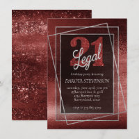 Glitzy Foil | Henna Crimson Red Glam 21 and Legal