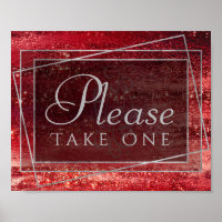 Glitzy Foil | Henna Crimson Red Please Take One