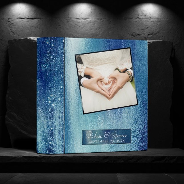 Glitzy Foil | Ice Blue Faux Iridescent Photo Album Binder (Creator Uploaded)