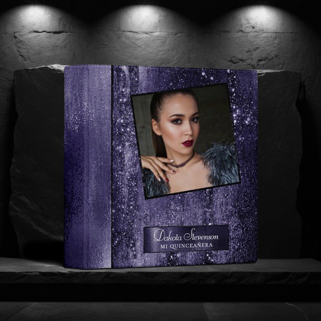 Glitzy Foil | Indigo Midnight Dark Purple Photo Binder (Creator Uploaded)