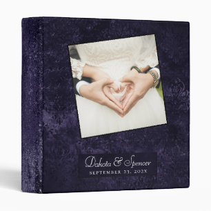 Glitzy Foil   Indigo Midnight Purple Wedding Album Binder