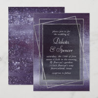 Glitzy Foil | Indigo Purple Sparkle Glam Wedding