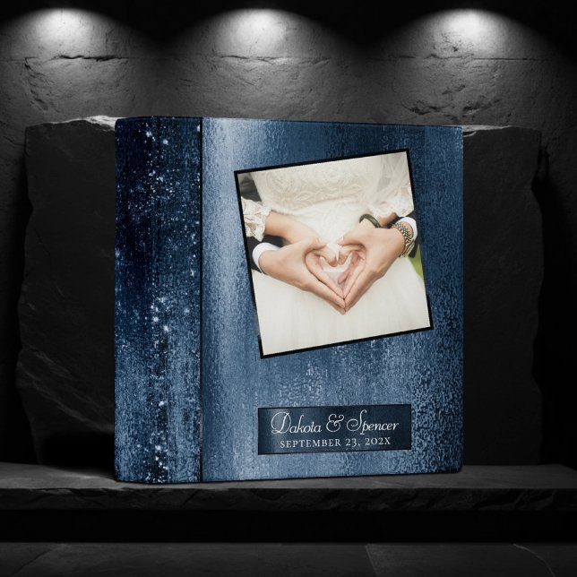 Glitzy Foil | Navy Blue Faux Glitter Sparkle Photo Binder (Creator Uploaded)