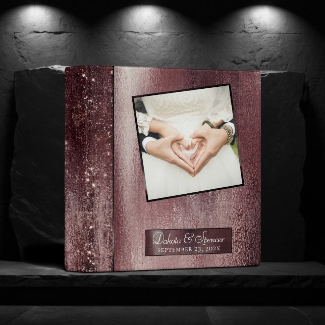 Glitzy Foil | Rose Gold Blush Faux Metallic Photo Binder (Creator Uploaded)
