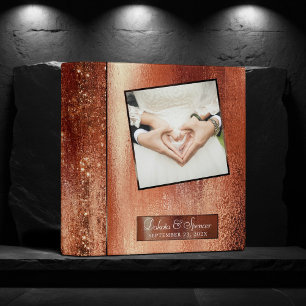 Glitzy Foil Terracotta Orange Dusty Peach Photo Binder