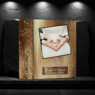 Glitzy Foil Yellow Gold Faux Glitter Shine Album Binder