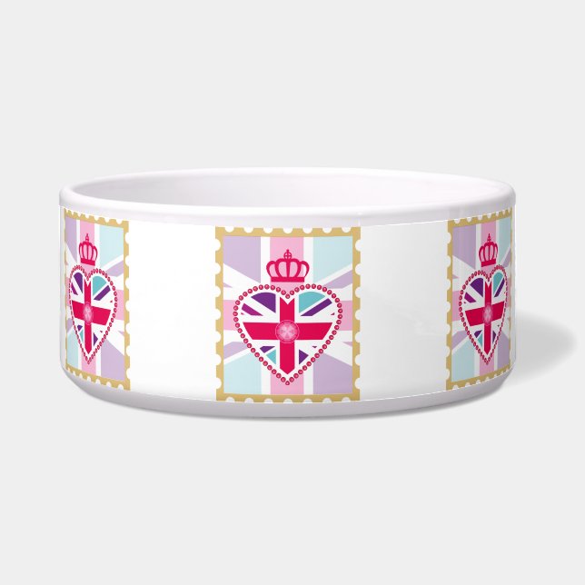 Glitzy Girly Union Jack Heart and Crown Stamp (Front)