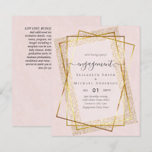 Glitzy Glam ENGAGEMENT Party Invitations BUDGET