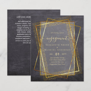 Glitzy Glam ENGAGEMENT Party Invitations BUDGET