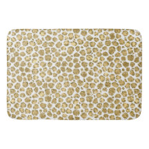 Glitzy Glam Gold Glitter Leopard Print