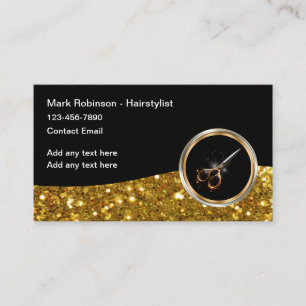 Glitzy Glam Hairstyliste Cartes de visite de rende